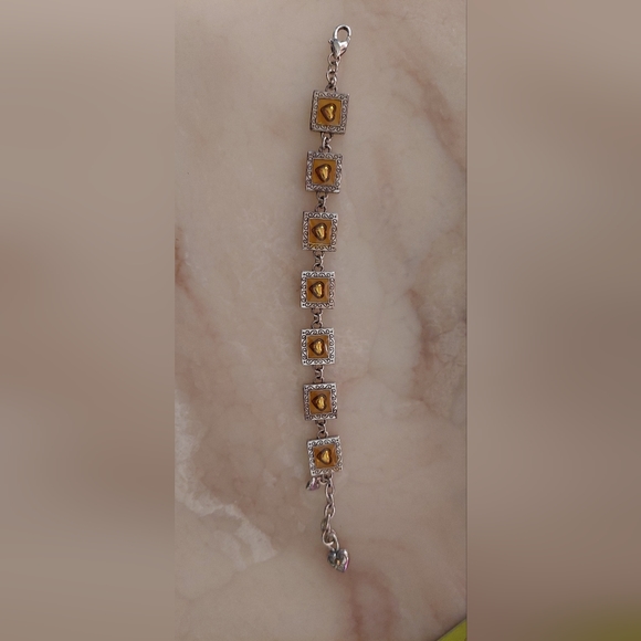 Vintage Brighton Floating Hearts Link Bracelet - Picture 2 of 4